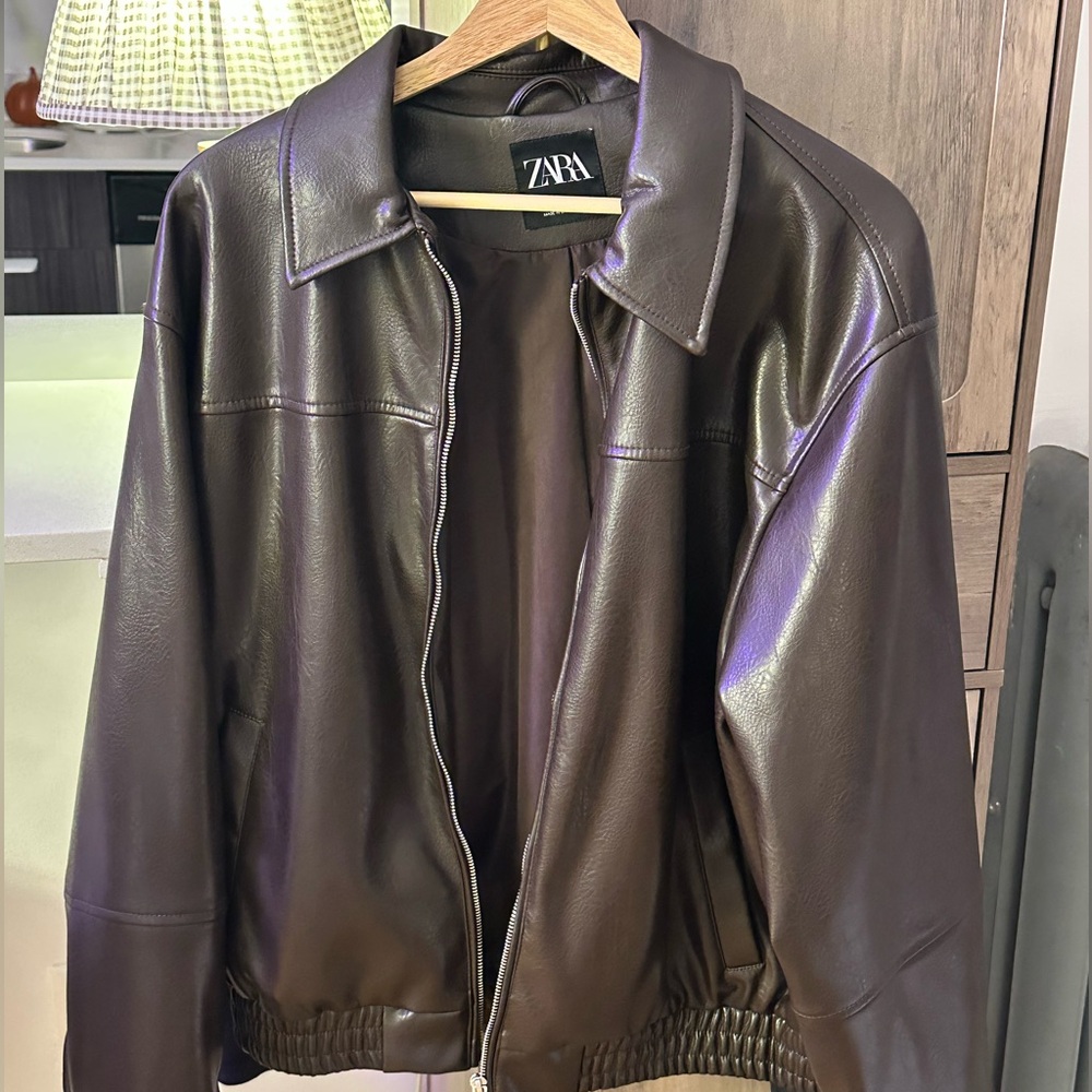 Brown Zara Bomber Jakcet